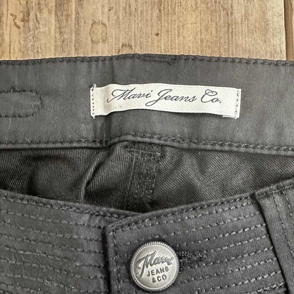 NWT Mavi Jeans Black Biker Jeans Studs Zippers Jeans 27‎ NEW - Picture 3 of 10